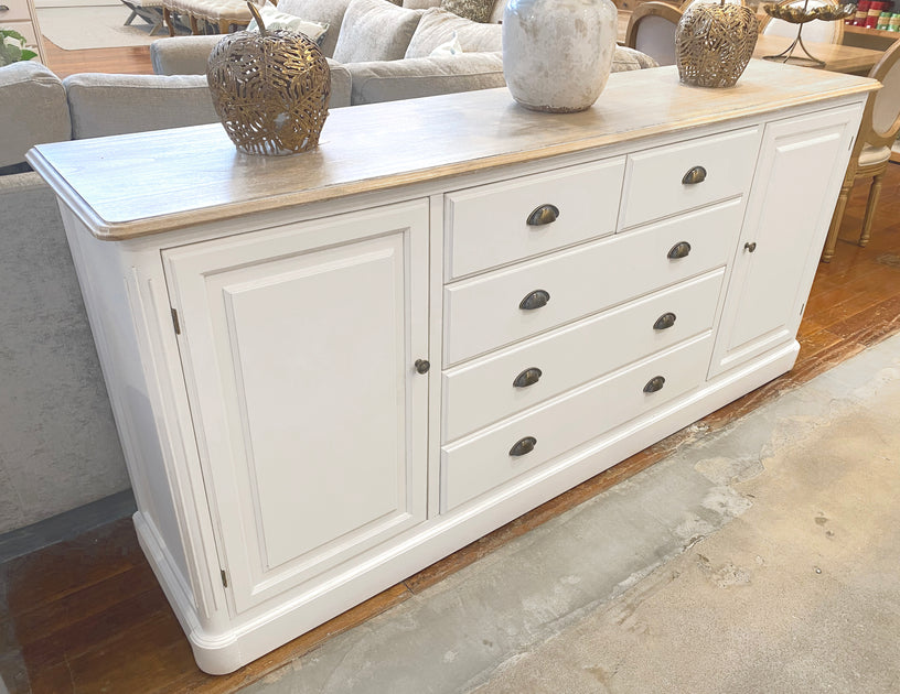 Raphael Buffet Hamptons Style 200cm Buffet and Hutch