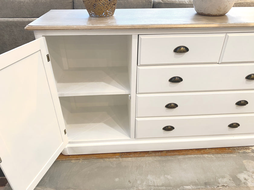 Raphael Buffet Hamptons Style 200cm Buffet and Hutch