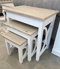 Chapel Nest of 3 Tables White