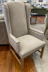 Cambridge Dining Chair Oak & Soft Grey Upholstery