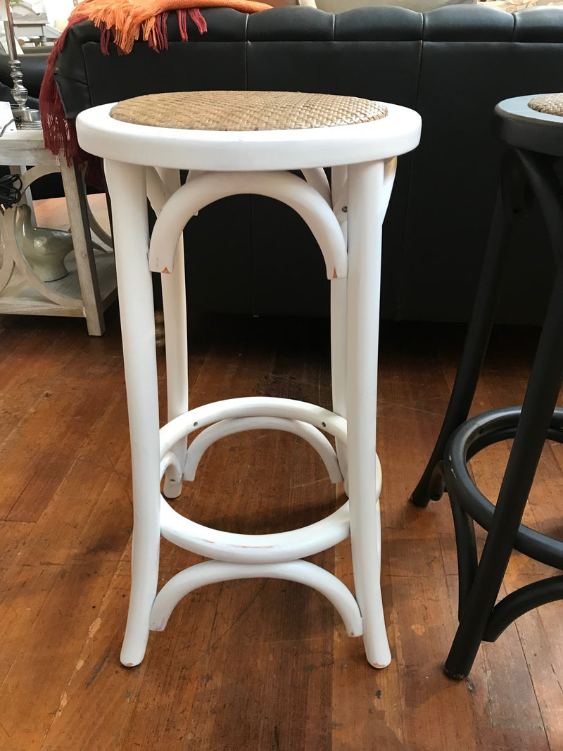 Charmont Counter Height Birch Cafe Stools - White, Black & Oak
