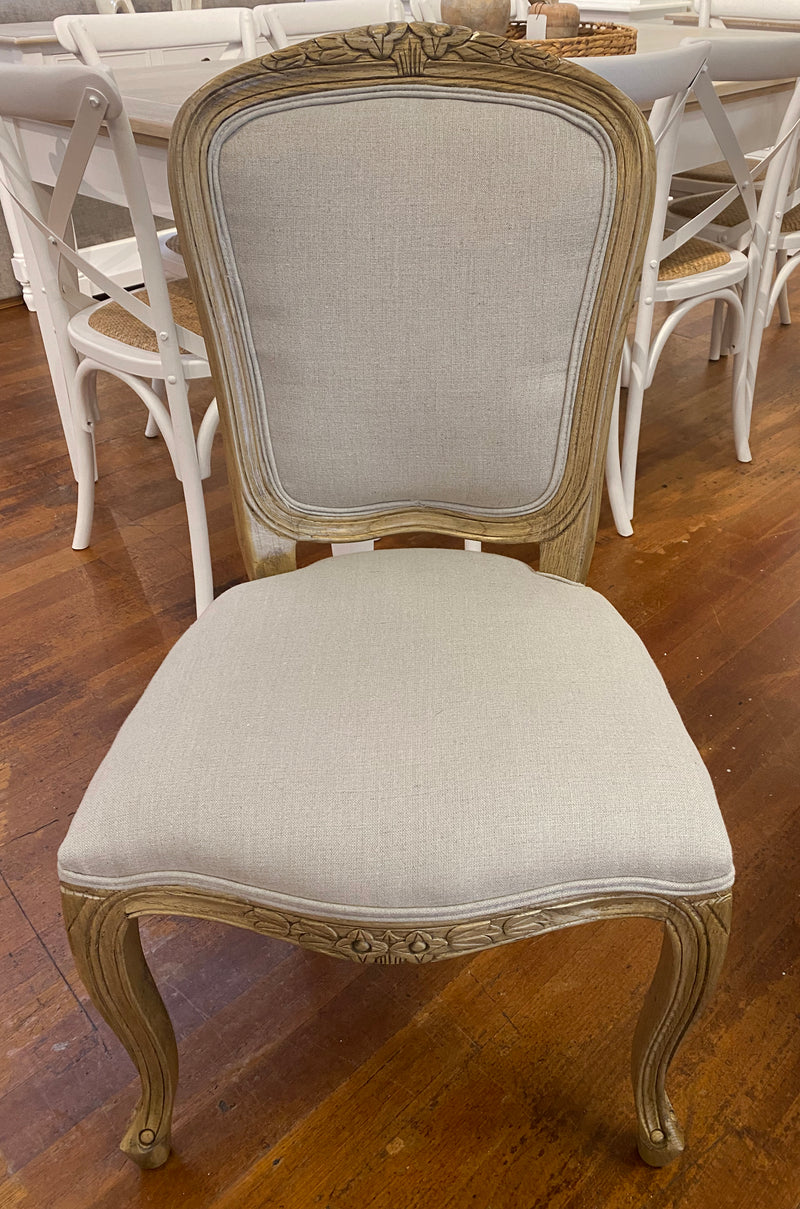 Bosquet Dining Chair 100% Linen French Provincial