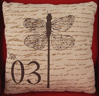 Linen 'Dragonfly' Decorator Cushion Covers - Square or Lumbar Natural Tones