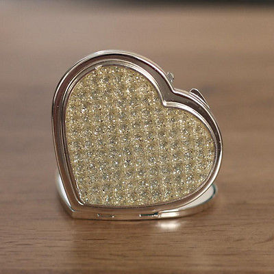 Glitter Heart Compact Mirror Handbag Mirror