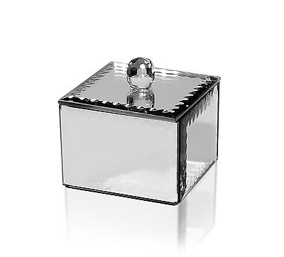Jewellery Trinket Box Filigree Metal Glass Sides 7.5cms