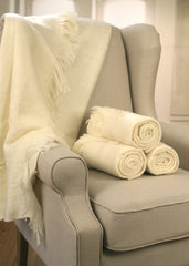 Throw Rug Soft Touch Throw Blanket Decorative Bedding Blanket 127x150cms - CREAM
