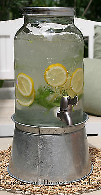 Drink Dispenser Mason Jar Glass Server Water Beverage Juice Jar