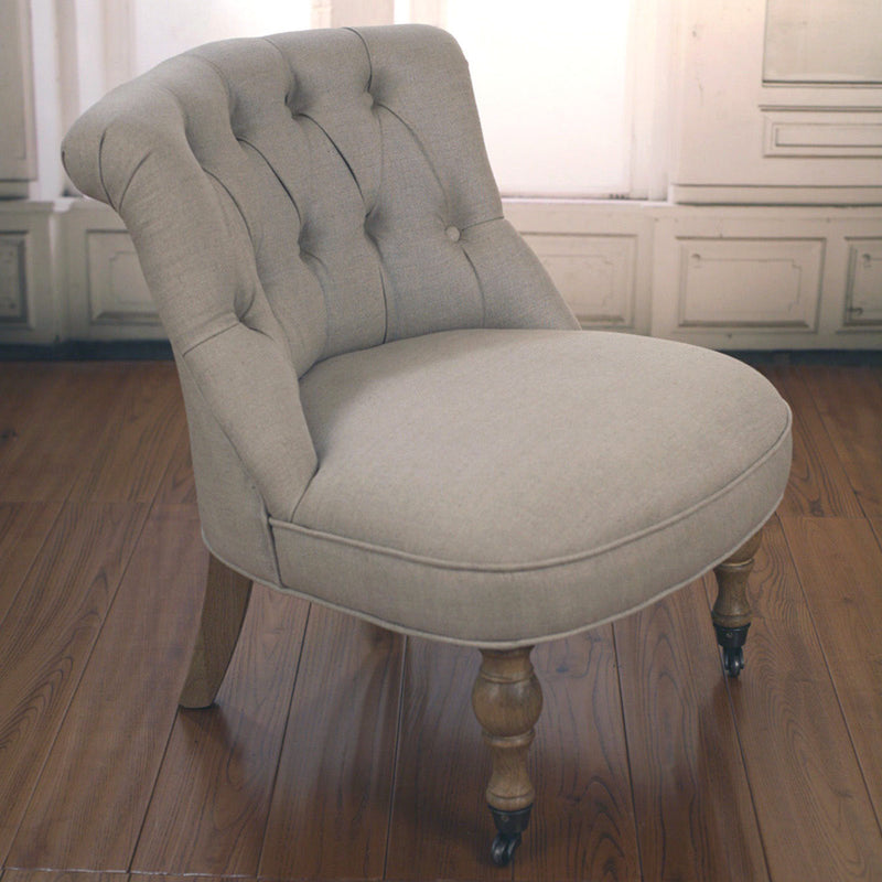 Jessica Bedroom Chair 100% Linen Oak