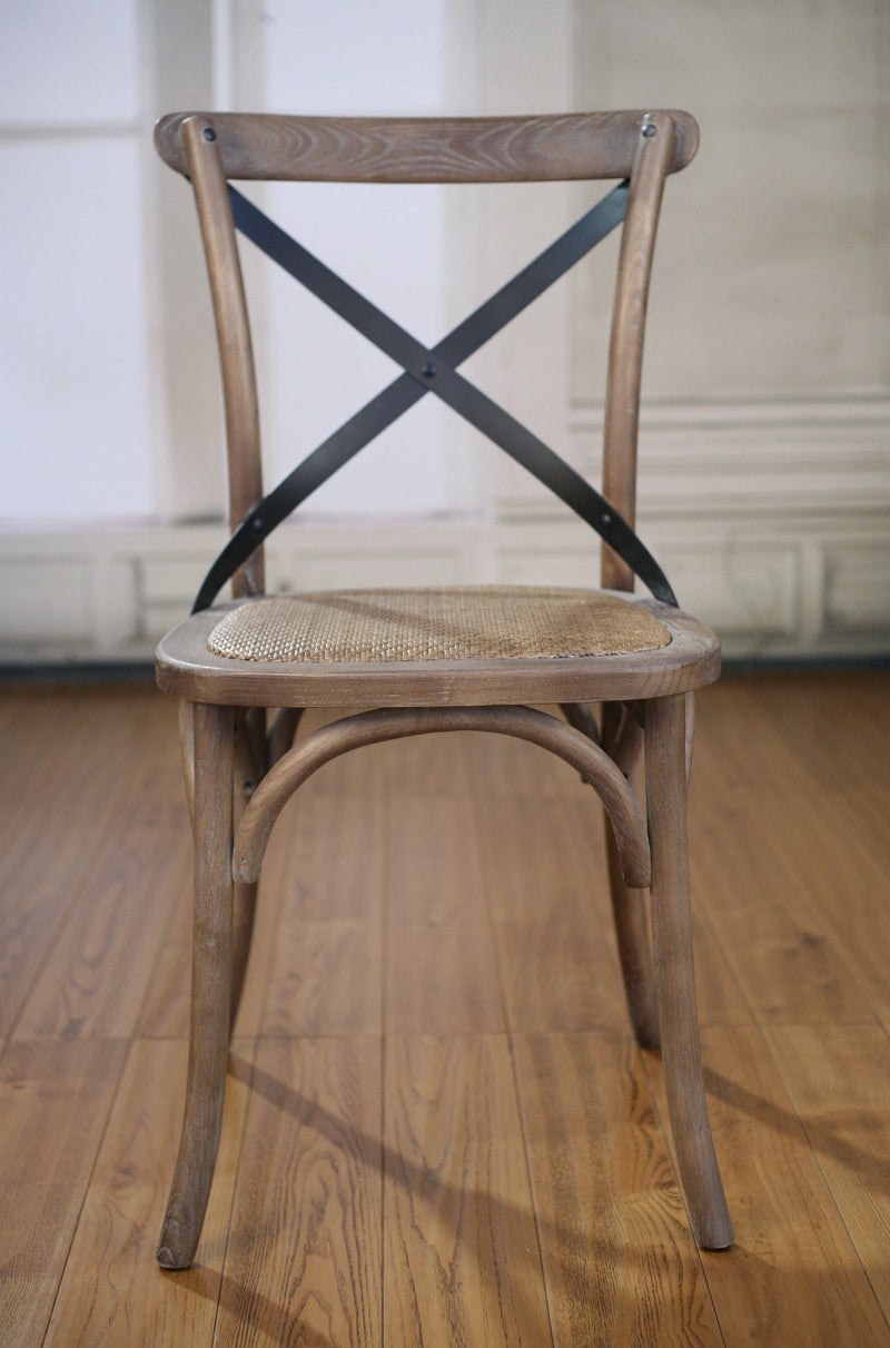 Pre-order: Charmont Dining Chair Oak Burned Wash Cross Back