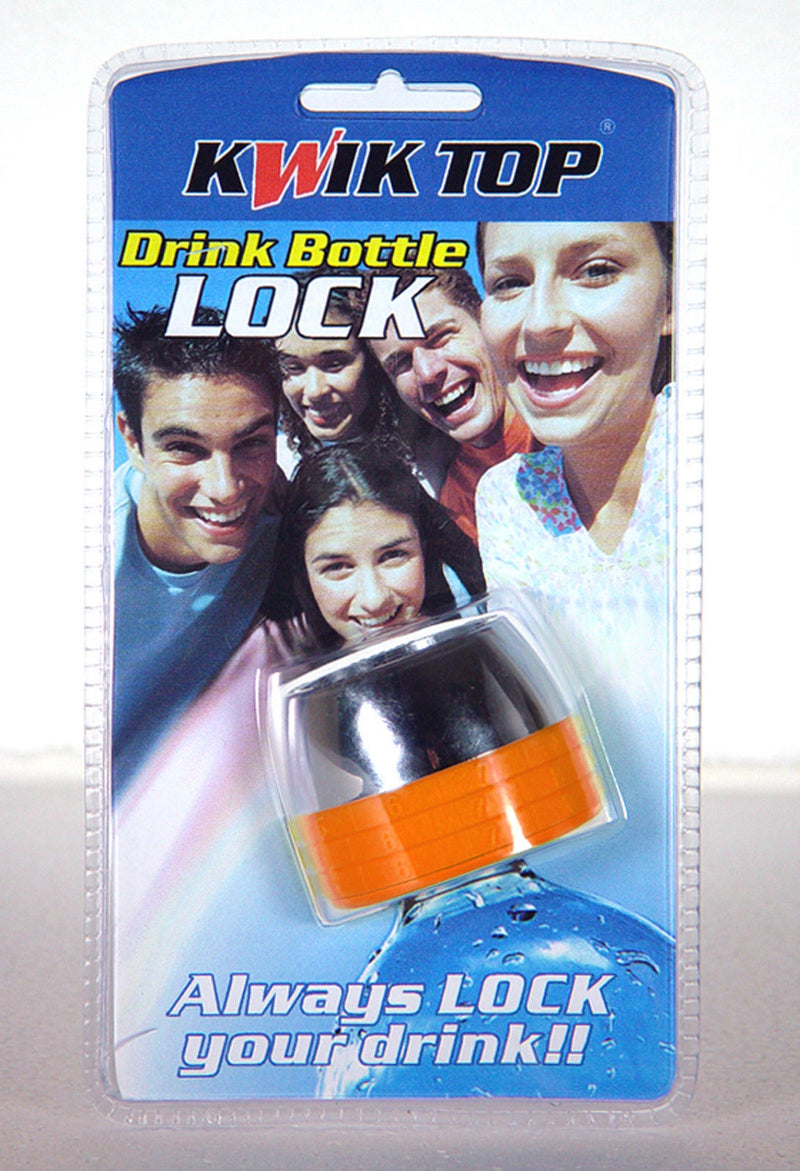 Drink Bottle Lock Protector Orange Combination Protect Drink Kwik Top