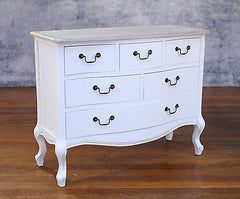 Chest of Drawers French Provincial 6 Drawer Antique Top Dresser Storage Unit