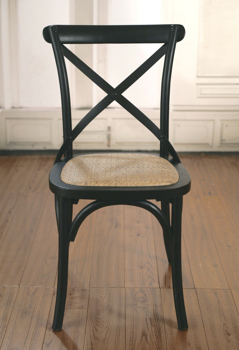 Charmont Dining Chair Cross Back Black Birch