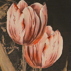 Dorothy Valmason 'Flowers in Brown 2' Giclee Canvas 80x80cms
