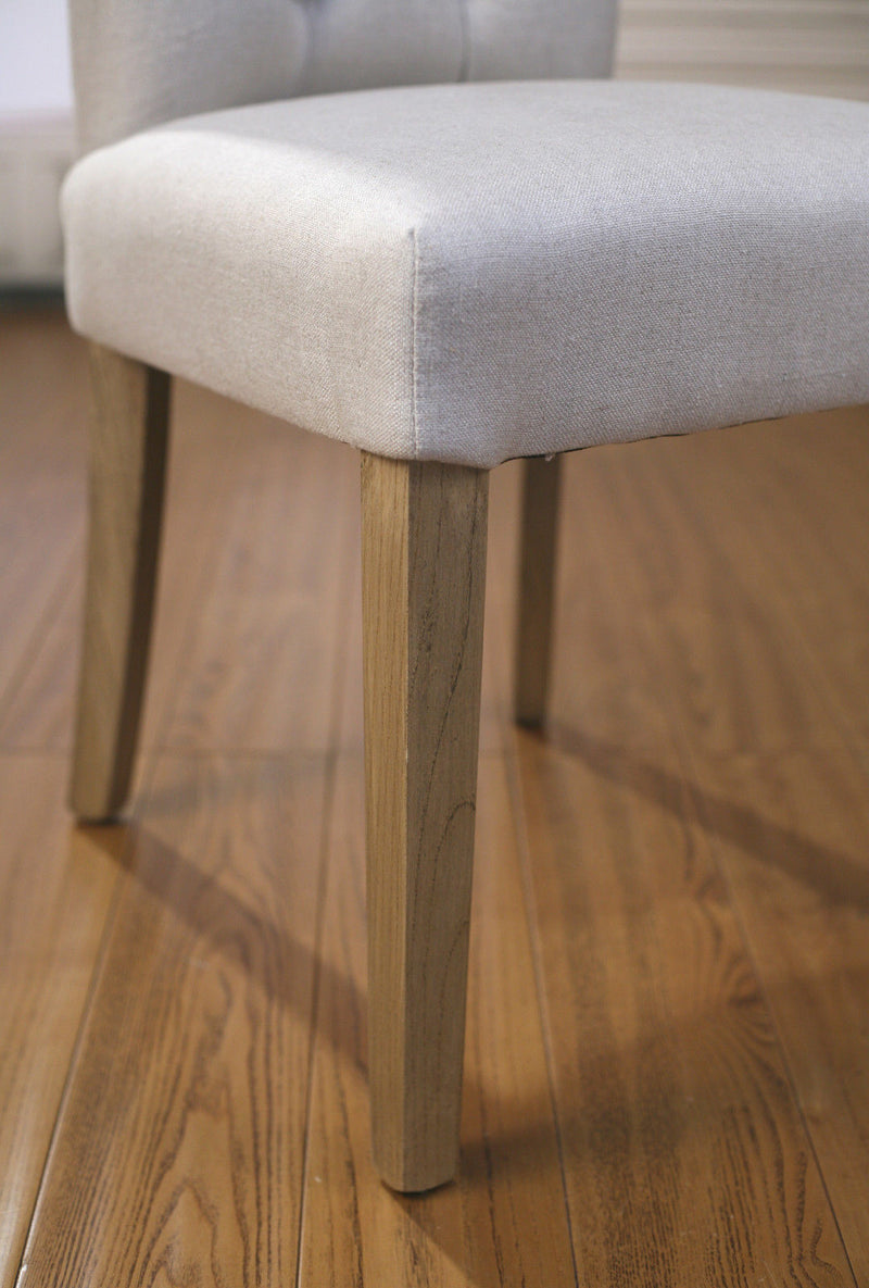 Giverny Dining Chair 100% Linen Oak