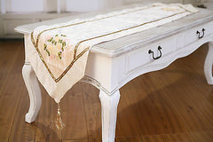 Table Runner Cream with Embroidery Home Decor Party Decoration 150cms NEW