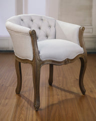 Beaumont Dining Chair French Provincial Oak & Linen