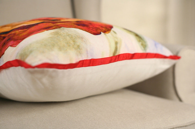 Decorator Cushion 45x45cms Rose Watercolour Throw Pillow