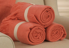 Throw Rug Soft Touch Blanket Decorative Bedding Blanket 127x150cms - WATERMELON